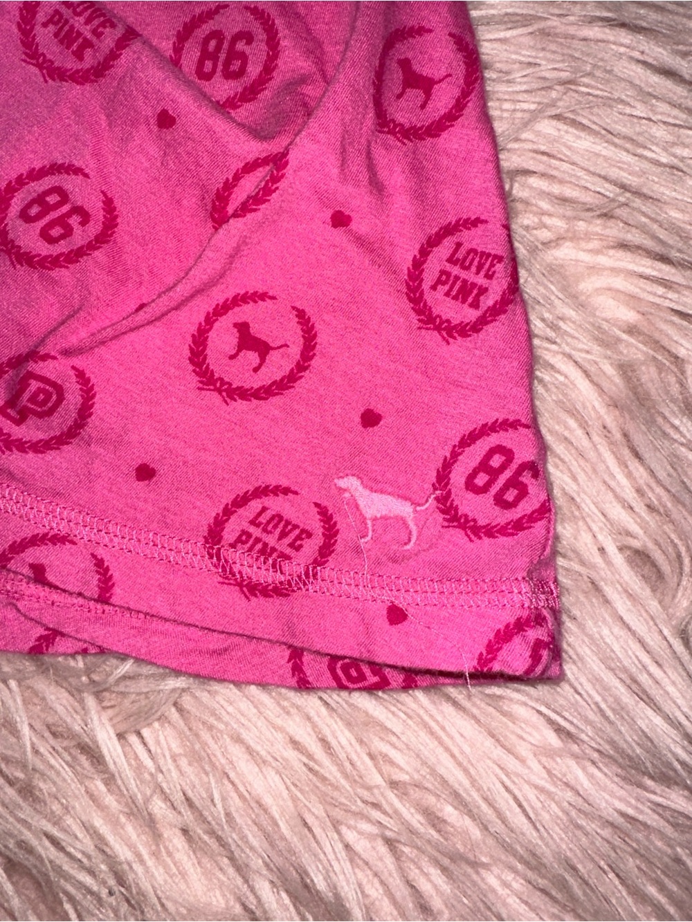 PINK Victoria's Secret Hot Pink Logo-Print Button-Front Cami - Picture 3 of 7